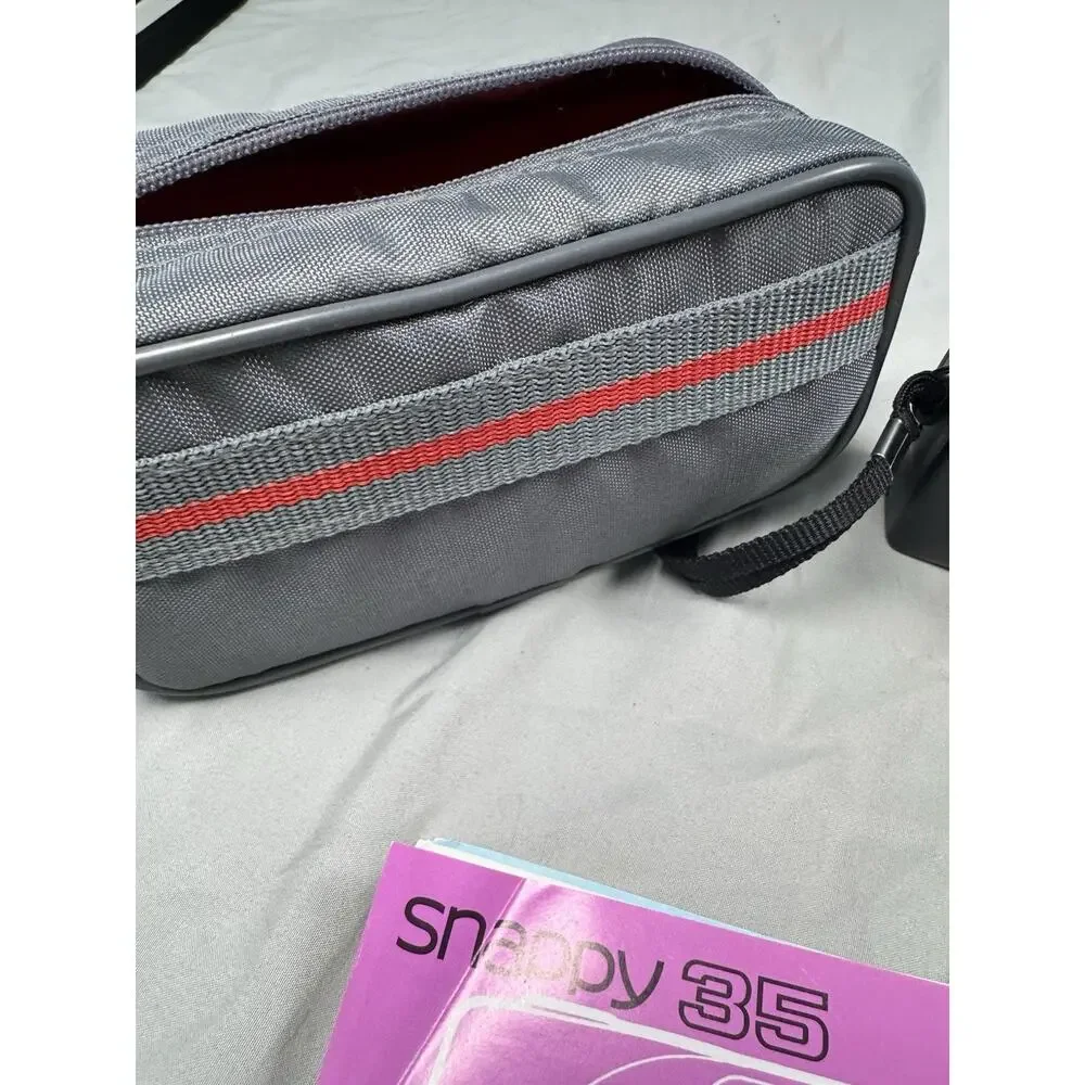 Canon Snappy 35 Date 35mm Film Camera Bundle Case Manual Film Canisters
